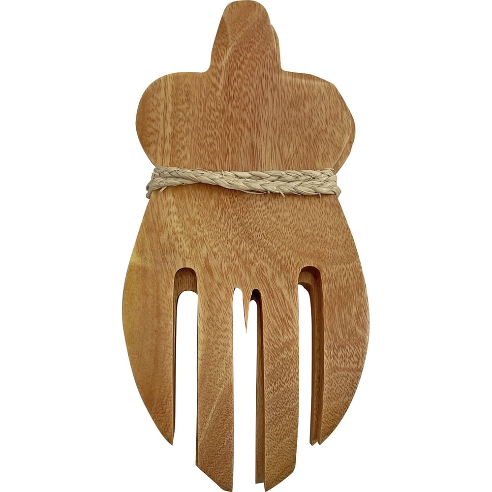 South Seas Native Treasures Salad Serving Hands Honu Kamani Wood