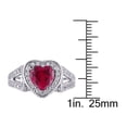 thumbnail image 3 of 5.00 Carat (ctw) Lab-Created Ruby Heart Ring in Sterling Silver with White Sapphires, 3 of 5