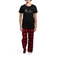 thumbnail image 4 of CafePress - Coffee Heartbeat Women's Dark Pajamas - Women's Short Sleeve Print T-Shirt and Pants Dark Cotton Pajama Set, 4 of 7