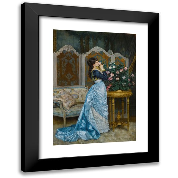 Auguste Toulmouche 11x14 Black Modern Framed Museum Art Print Titled - Day Dreaming (1881)