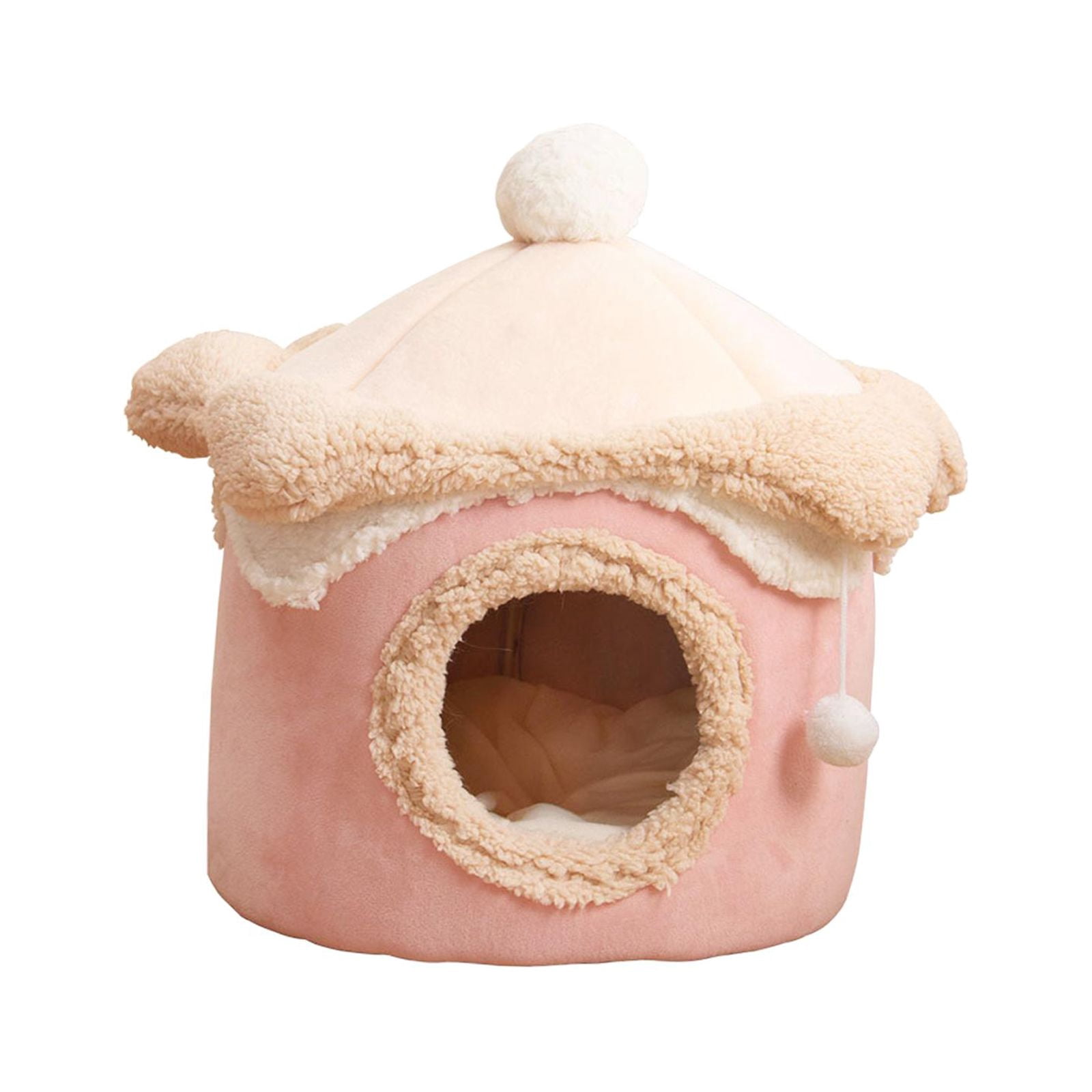 Bvdfgk Cat Bed House Nonskid Bottom Self Warming for Winter Furniture Dog Nest Cat Cave 50cmx50cm