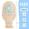 thumbnail image 6 of 20 PCS Ostomy Supplies, Colostomy Bags, One-Piece Pouching, Ostomy Supplies for Ileostomy, Colostomy, Urostomy Stoma Care with Odor Barrier, Drainable Ostomy Pouch with Cut to Fit Closure, Brown, 6 of 7