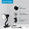 thumbnail image 2 of Xtricity Clip on Desk Lamp with 6W A19 LED Bulb Included, 120 Volt, 10.25 Inches, Black, 2 of 7