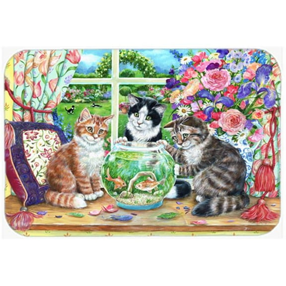Cats Just Looking in the Fish Bowl Mouse Pad, Hot Pad or Trivet