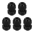 thumbnail image 1 of Paquete de 5 pasacables de nailon G 1/4", grommet ajustable a prueba de agua, negro, 1 of 6
