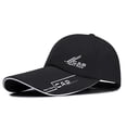 thumbnail image 4 of Women's Fashion Trucker Hat, Adjustable Breathable Mesh Baseball Cap, Ponytail Friendly Outdoor Sun Hat for Daily Casual Wear, Sports, and Travel White, 4 of 4