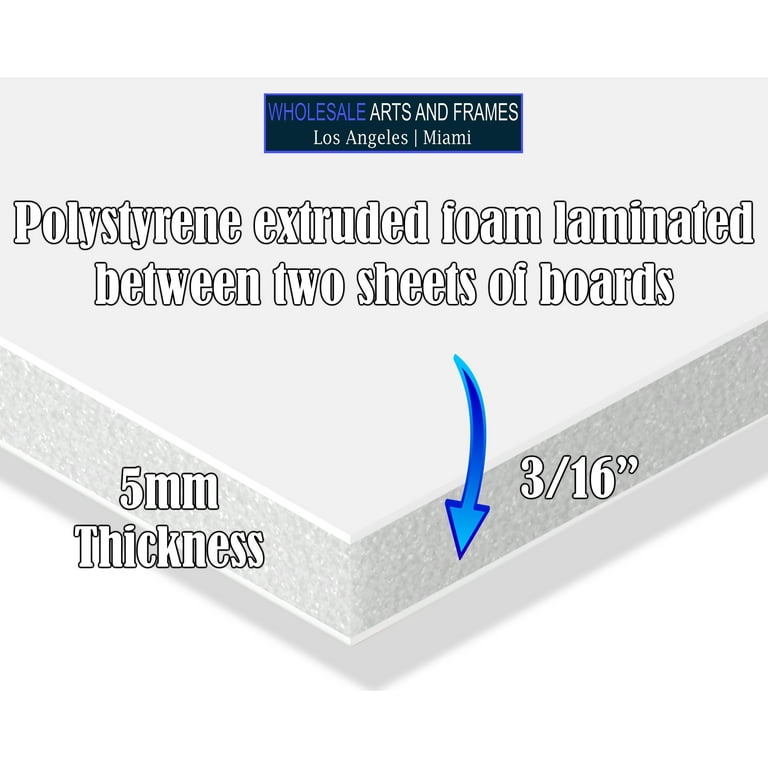 Acid Free Buffered Foam Core 3/16 Backing Board :12X16