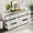 White, variant on Vabches 6 Drawers Dresser with Charging Station for Bedroom, Wood Chest of Drawers,Dark Brown