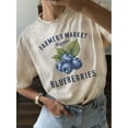 thumbnail image 2 of Blueberry Shirt Farmer's Market Blueberry Fruit Shirt Summer Shirt Vintage Fruit Shirt Retro Aesthetic Graphics, 2 of 6