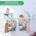 thumbnail image 4 of Yayeee Pot Holders Kitchen Heat Resistant with Pocket 7"x9.8" Cotton Oven Cooking Hot Pads, Vibrant Flowers, 4 of 7