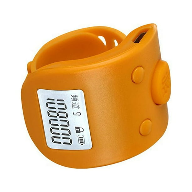 Kearding Contador de mano, equipo de anillo de conteo Digital recargable, prensa ajustable, dispositivo de conteo portátil antideslizante, Cocina y Comedor Amarillo