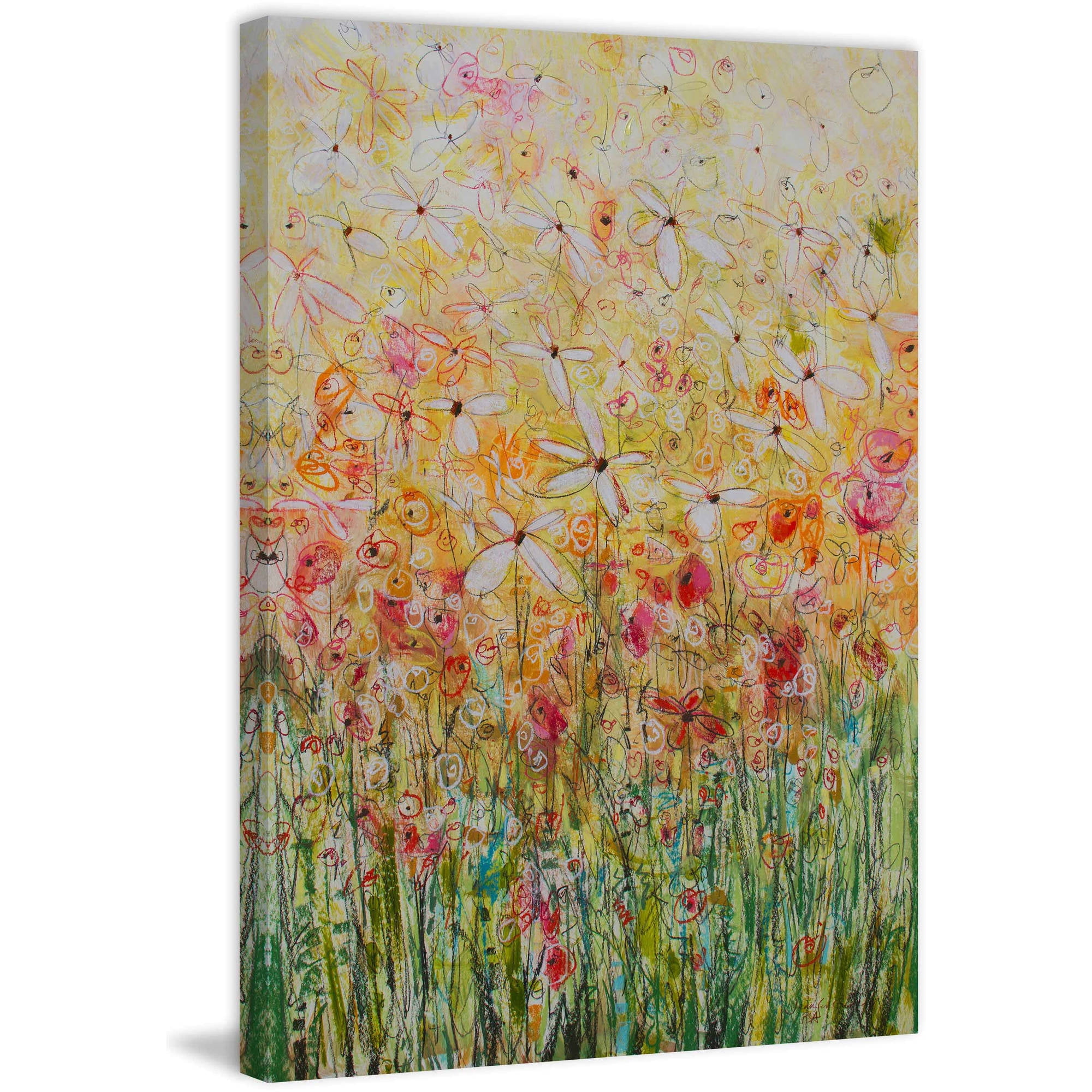 "Daisy Chain 22" Painting Print on Wrapped Canvas