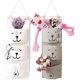 thumbnail image 1 of Pack of 2 Wall Hanging Bag, Hanging Organiser, Waterproof Canvas Bag, Hanging Storage Bag, Hanging Bag, Storage Bag with 3 Pockets, for Children's Room, Bathroom, Bedroom, 1 of 5