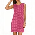 thumbnail image 2 of YHAJDS Sleeveless Dress for Women Round Neck Polka Side Slit Tank Pullover Dress, 2 of 5