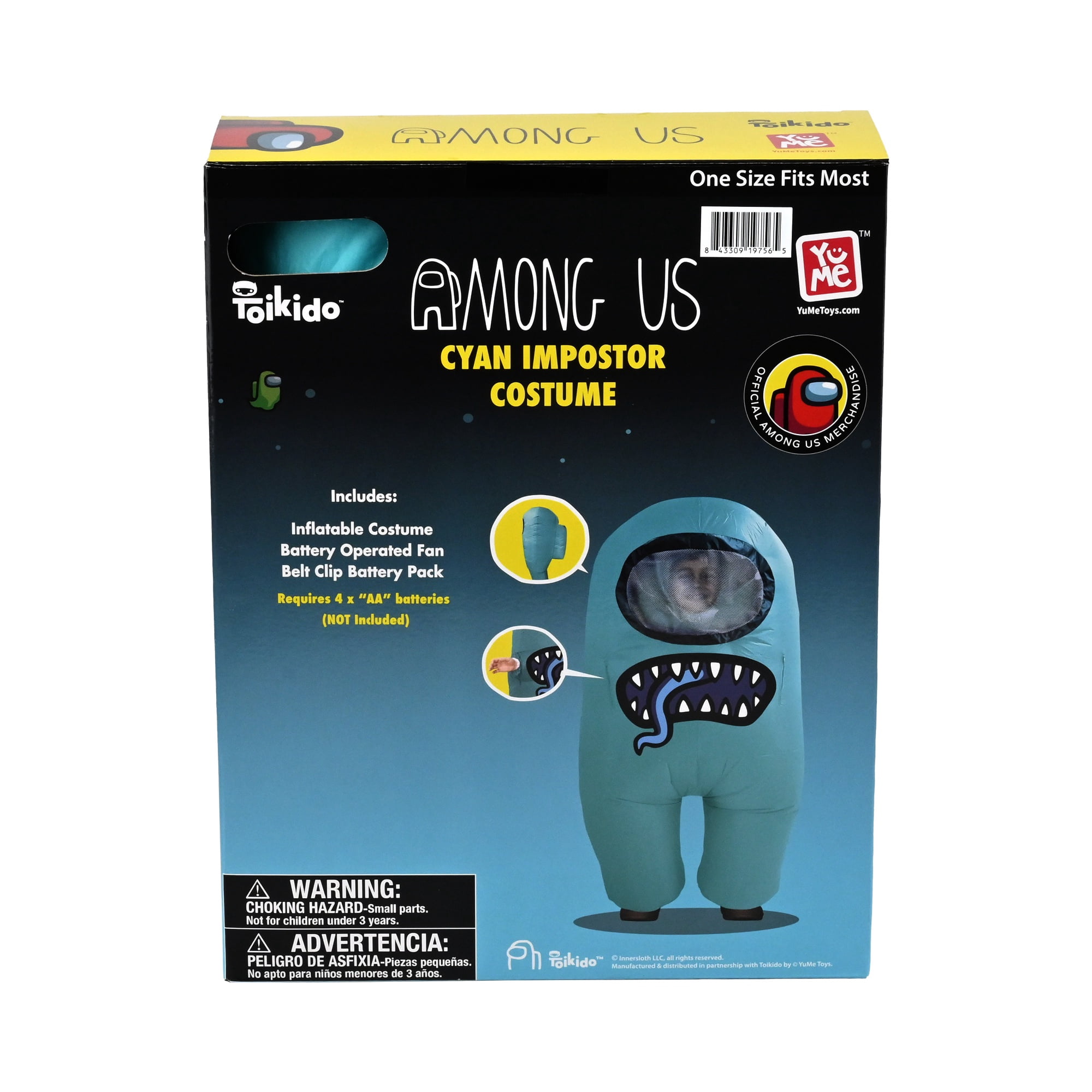 Among Us Impostor Inflatable Halloween Costume for Children, One Size Fits Most, by Maxx Marketing