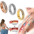 thumbnail image 1 of Vikanda Thermogenic Moissanite Spinner Ring, Spinner Rings For Anxiety Women, 1 of 4