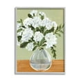thumbnail image 4 of Stupell Industries White Hydrangea Flower Bouquet Vase Still Life Painting Gray Framed Art Print Wall Art, Design by Annie Warren, 4 of 5