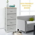 thumbnail image 5 of Bigroof Drawer Dresser Storage Tower with Sturdy Steel Frame Easy Pull Fabric Bins Organizer Unit for Bedroom, Hallway, Entryway Closets Light Gray, 4 Drawers, 5 of 5