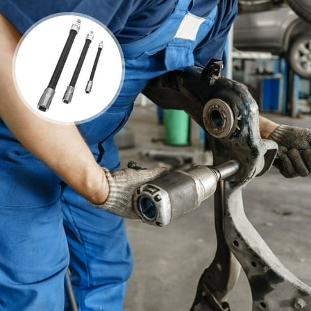 ELAYARD 1Set Lightweight Socket Wrench Extension Rod Black for Construction and Home Repair Applications