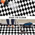 thumbnail image 5 of Black White Plaid Outdoor Rug for Patio/Deck/Porch, Non-Slip Large Area Rug 3 x 5 Ft, Modern Minimalist Geometric Checkered Indoor Outdoor Rugs Washable Area Rugs, Camping Rug Carpet Runner, 5 of 8