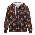 thumbnail image 4 of FOR U DESIGNS Colorful Rooster Zip Up Hoodie Women Cardigan Oversized Comfy Hoodies Size 4XL Long Sleeve Sweatshirt Hooded Jackets for Women with Zipper Sportswear Winter, 4 of 7
