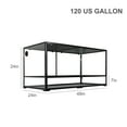 thumbnail image 6 of REPTIZOO Large Reptile Glass Terrarium, Tall Extra - Long 48" L x 24" D x 24" H Reptile Terrarium Tank 120 Gallon with Sliding Door and Screen Ventilation, Full View Reptile Enclosure, Easy Assembly, 6 of 7