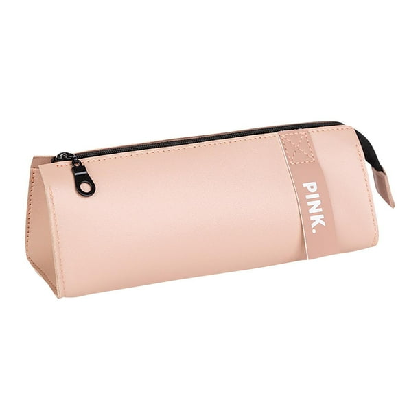 Estuche organizador de maquillaje y bolígrafos de gran capacidad | Diseño transparente de cuero para una fácil visibilidad | Guarda bolígrafos, cosméticos y artículos de aseo