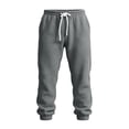 thumbnail image 5 of Men's Joggers Pants Pockets Casual Sport Pocket Drawstring Solid Color Elastic Waist Jogger Pants for Golf, Athletic,Travel, Work Gray S, 5 of 8