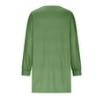 thumbnail image 4 of Womens Fall Tunic Tops, Long Sleeve Shirts for Women Plus Size Casual Solid Color Loose Fit Crewneck T-Shirts with Pockets S-3XL, 4 of 5
