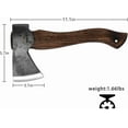 thumbnail image 5 of THKFWD 11" Forged Camping Axe with Leather Sheath, Bushcraft Hatchet for Woodworking & Survival, 5 of 6