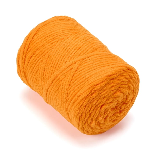 Hilo SOVIKER de chenilla gruesa, 300 g, color naranja supervoluminoso
