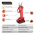 thumbnail image 4 of Cordless Pruner Electric Pruning Shear Efficient Tree Bonsai Pruning Branches Cutter With 2pc Lithium-ion Battery, 4 of 6