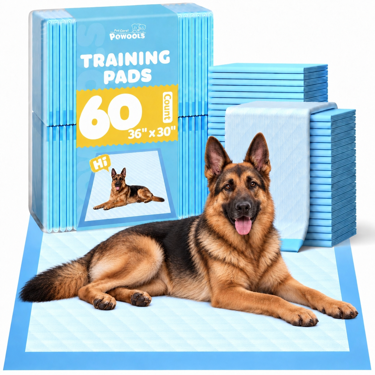 Powools Large Dog Pee Pads 36x30 60-Pack photo 1