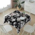 thumbnail image 6 of Black Rose Table Cloth Waterproof Tablecloths, Vintage Pastoral Botanical Floral Leaves Vines Tablecloth Dining Table Cover for Kitchen Party Tabletop Outdoor, Square Tablecloth 54x54 Inch, 6 of 9