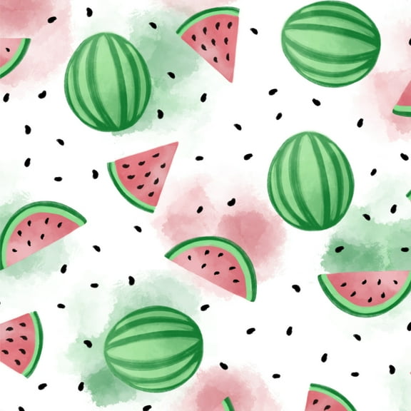 Watercolor Watermelons Pattern Premium Roll Gift Wrap Wrapping Paper
