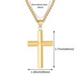 thumbnail image 5 of APSVO Gold Cross Necklaces for Men Boys Stainless Steel Cross Pendant Chain Catholic Religious Christian Birthday Valentines Jewelry Gifts Teen Him Boyfriend Male Dad Adults Kids Age Ideas 18 Inch, 5 of 7