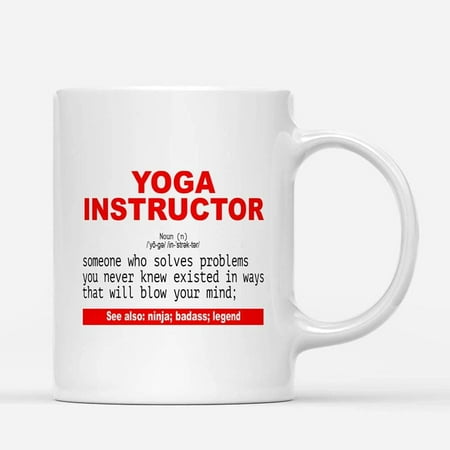 

Custom Mugs Yoga Instructor Definition Someone Who Solves Problems Ninja Legend Yoga Trainner Gifts Santa Christmas Presents Ceramic Coffee 11oz 15oz Mug
