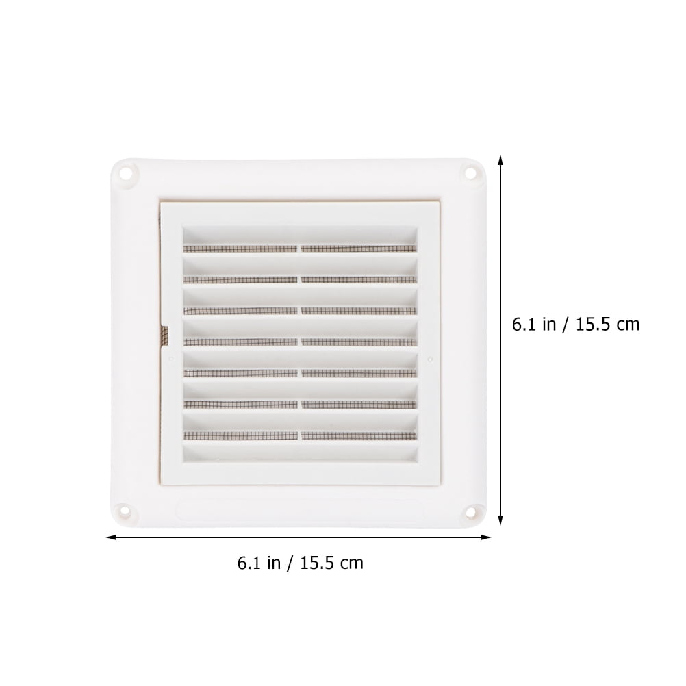 4-Pack Plastic Louvered Vent Covers for Air Exhaust, Vent Grilles, Easy Install Ventilation Covers