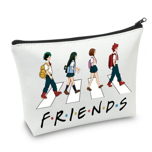 LEVLO Academia Anime Fans Cosmetic Bag Cosplay Anime Gift Anime Manga Cartoon Make up Zipper Pouch Bag For Family Friend