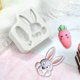 thumbnail image 2 of Molde de pastel 3d Conejito de Pascua Forma de zanahoria Silicona de calidad alimentaria Regalo Galletas Fácil, 2 of 5