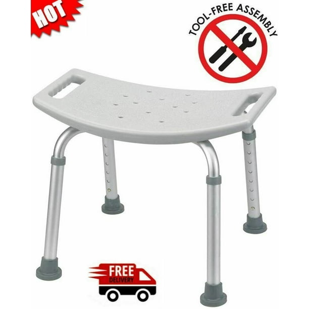 Hottest Shower Chair, Adjustable Bath Stool Medical Tool Free Anti