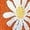 Orange, variant on utcoco 90s Women's Vintage Daisy Flower Autumn and Winter Cardigan Sweater