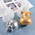 thumbnail image 4 of 2pcs Ox Mascot DIY Moldes de dibujos animados Forma de ganado Mascota Adorno Molde epoxi, 4 of 5