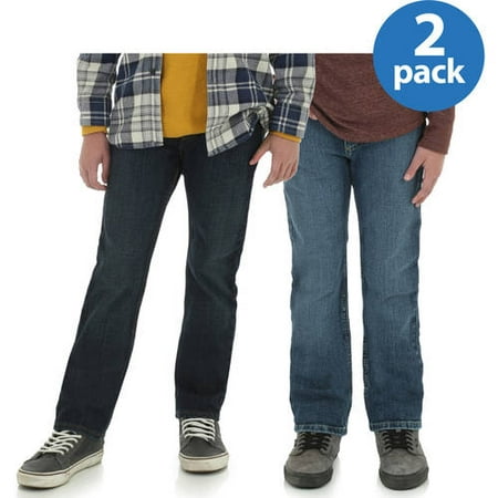 Wrangler Husky Boys Advanced Comfort Straight Jean 2-Pack Value (Best Value Selvedge Jeans)