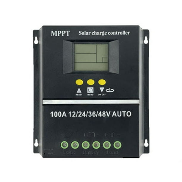 Identificación automática de voltaje Controlador solar MPPT Pantalla LCD Sistema fuera de la red Si Meterk Controlador