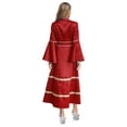 thumbnail image 2 of Kaerm Clergy Dress for Women Loose Fit Choir Robe Flared Sleeves Church Liturgical Praise Worship Dress Burgundy XXL, 2 of 7