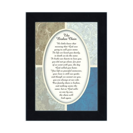 Chain Plaques - The Broken Chain, Poem about the passing of a loved one, 7x9 77991
