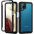 thumbnail image 1 of For Samsung A12 Case, [Built-In Screen Protector] Full Body Clear Bumper Case Shockproof Protective Phone Cases Cover For Samsung Galaxy A12, Black[L2116], 1 of 5
