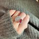 thumbnail image 4 of Anillo abierto de lujo con cristal de gota de agua roja Chapado en plata vívida para novias y compromisos, 4 of 5