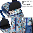 thumbnail image 4 of Cute Adorable Funny Cartoon Vintage Print Sling Bag Lightweight Backpack, Multiple Compartments, Lightweight and Durable, Fashionable appearance, Ideal for outdoor activities, students, 4 of 6